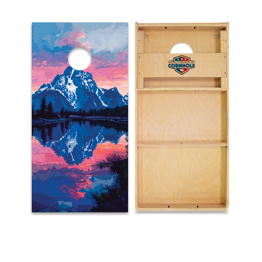 World Series of Cornhole Official 2' x 4' Professional Cornhole Board Runway 2402P - National Park - Grand Teton