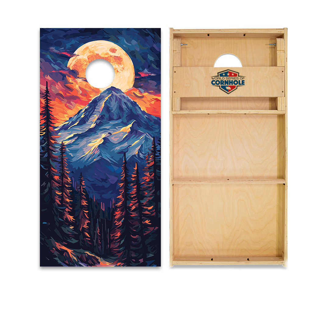 World Series of Cornhole Official 2' x 4' Professional Cornhole Board Runway 2402P - National Park - Mt. Olympus