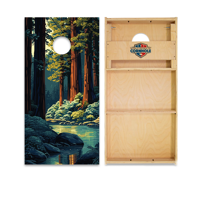 World Series of Cornhole Official 2' x 4' Professional Cornhole Board Runway 2402P - Redwood National Park