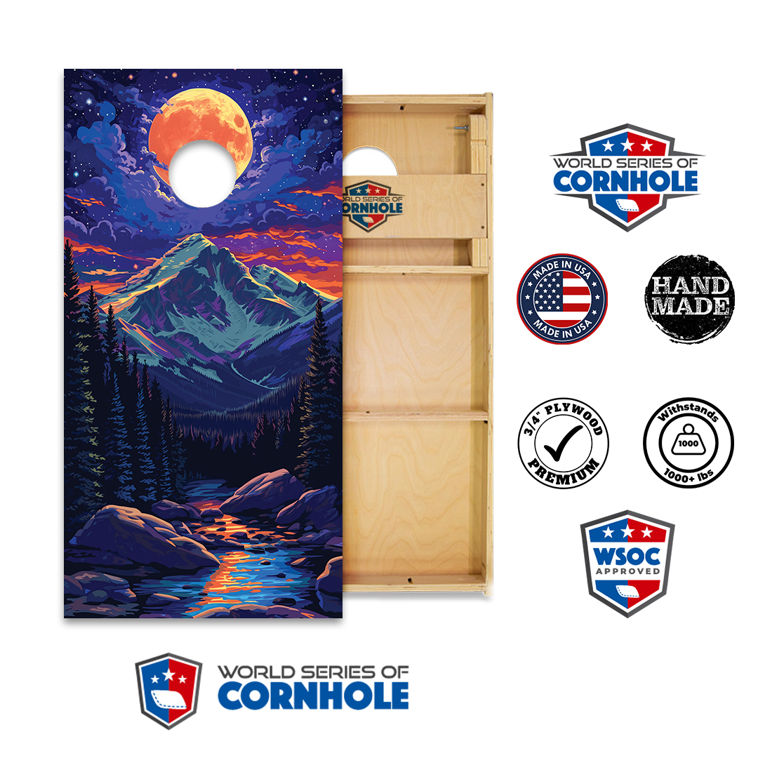 World Series of Cornhole Official 2' x 4' Professional Cornhole Board Runway 2402P - National Park -  Rocky Mountain