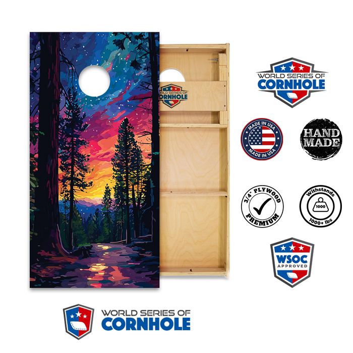 World Series of Cornhole Official 2' x 4' Professional Cornhole Board Runway 2402P - Sequoia National Park