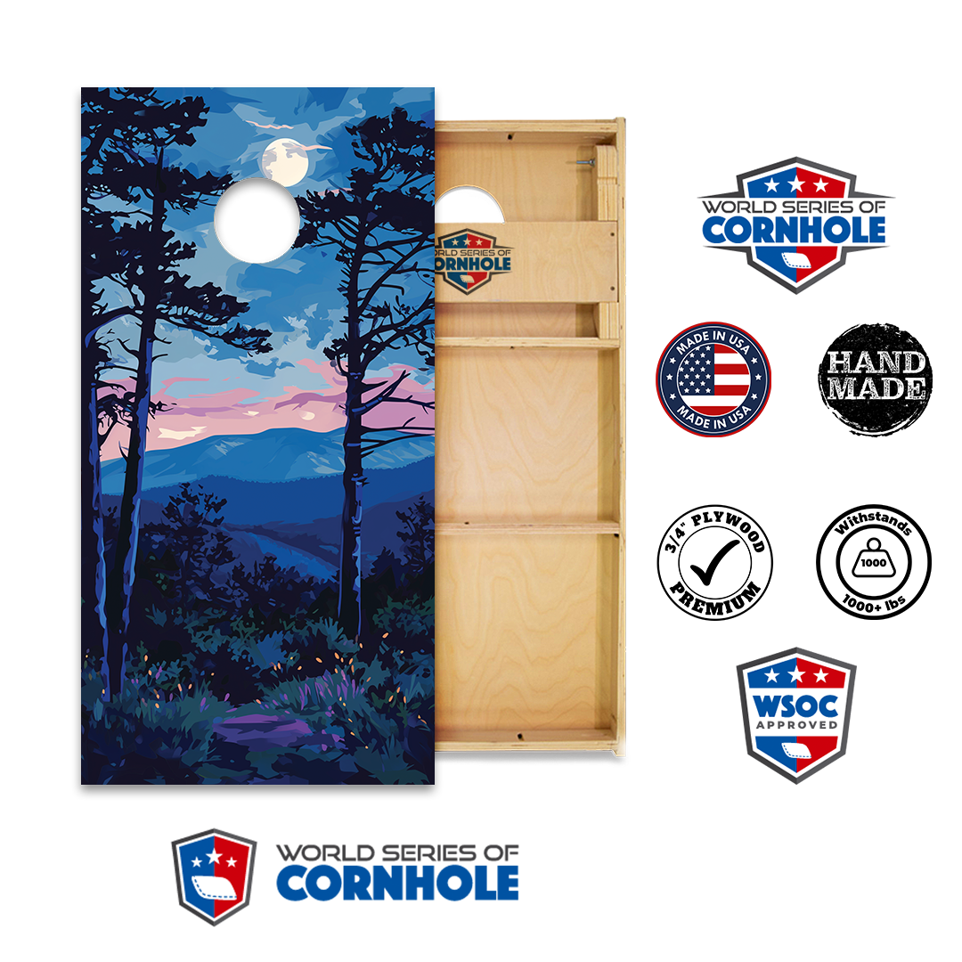 World Series of Cornhole Official 2' x 4' Professional Cornhole Board Runway 2402P - National Park - Shenandoah