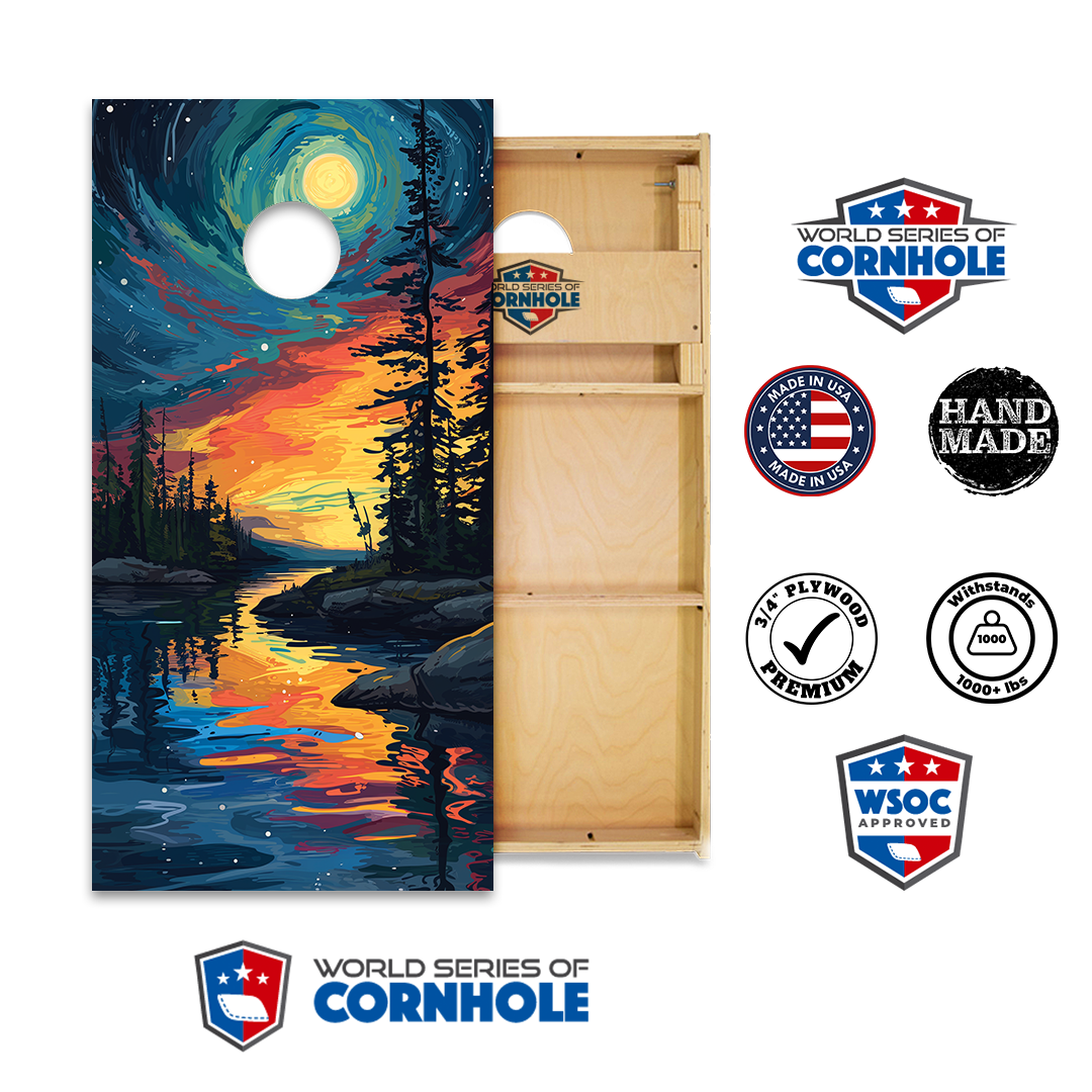 World Series of Cornhole Official 2' x 4' Professional Cornhole Board Runway 2402P - National Park - Voyageurs