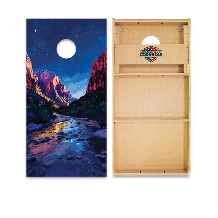 World Series of Cornhole Official 2' x 4' Professional Cornhole Board Runway 2402P - Zion National Park