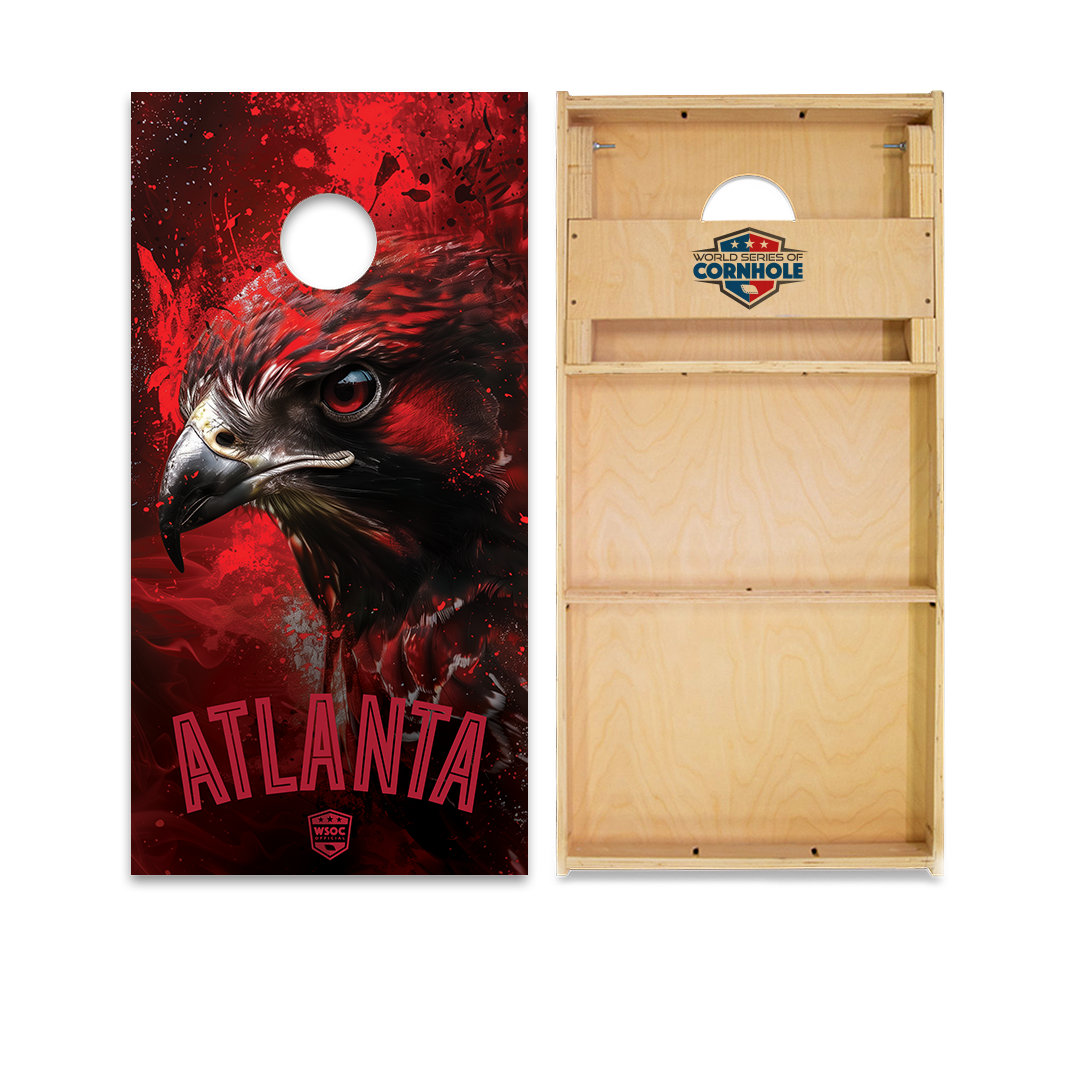 World Series of Cornhole Official 2' x 4' Professional Cornhole Board Runway 2402P - Atlanta Falcons