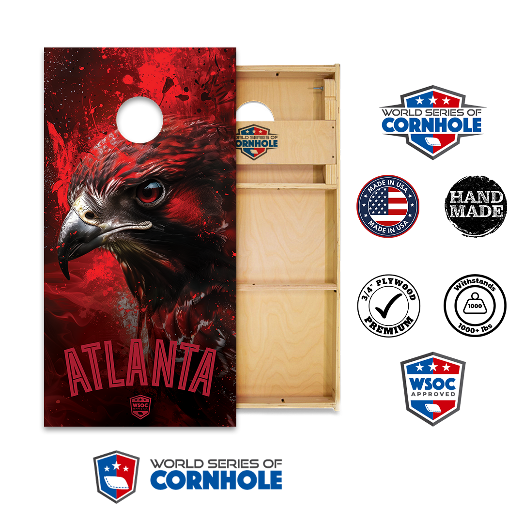 World Series of Cornhole Official 2' x 4' Professional Cornhole Board Runway 2402P - Atlanta Falcons