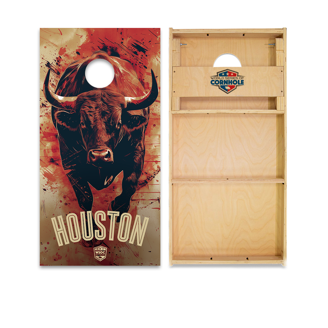 World Series of Cornhole Official 2' x 4' Professional Cornhole Board Runway 2402P - Houston Texans