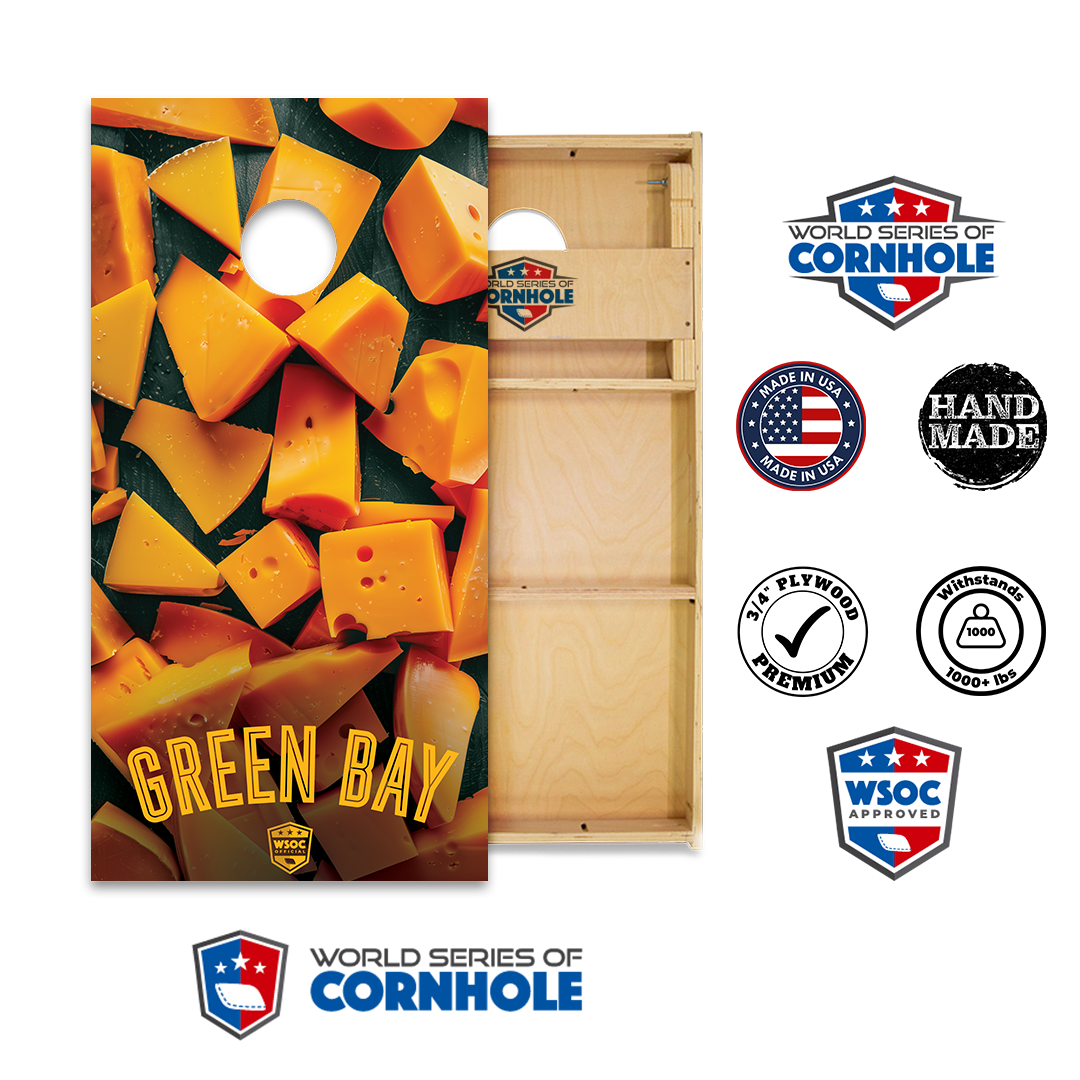 World Series of Cornhole Official 2' x 4' Professional Cornhole Board Runway 2402P - Green Bay