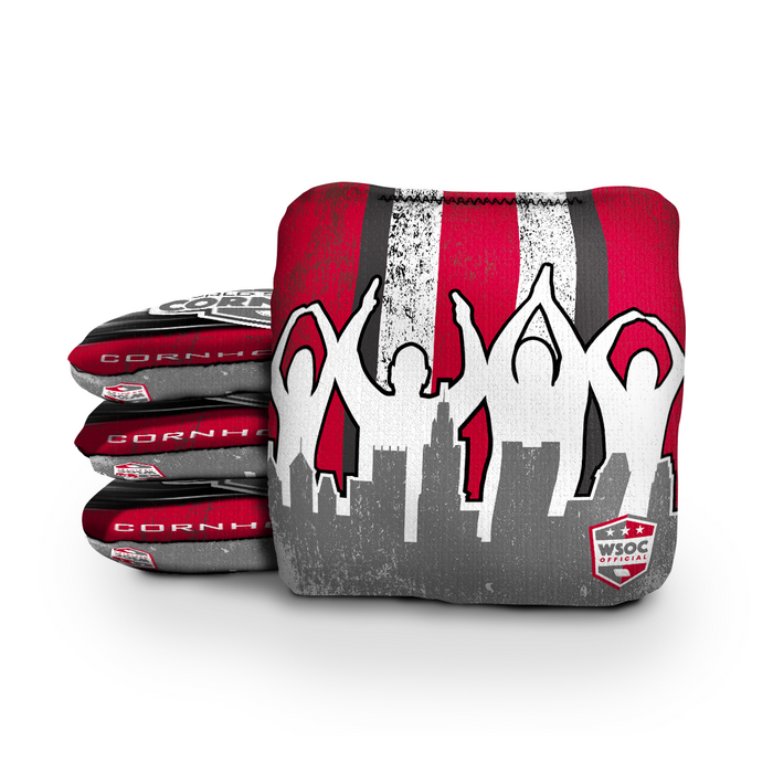 Ohio State Buckeyes O-H-I-O Silhouette - 6 Inch WSOC Official Pro Cornhole Bags