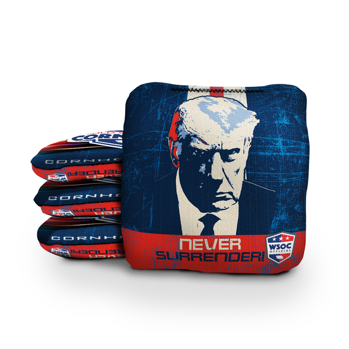 Donald Trump Never Surrender - 6 Inch WSOC Official Pro Cornhole Bags