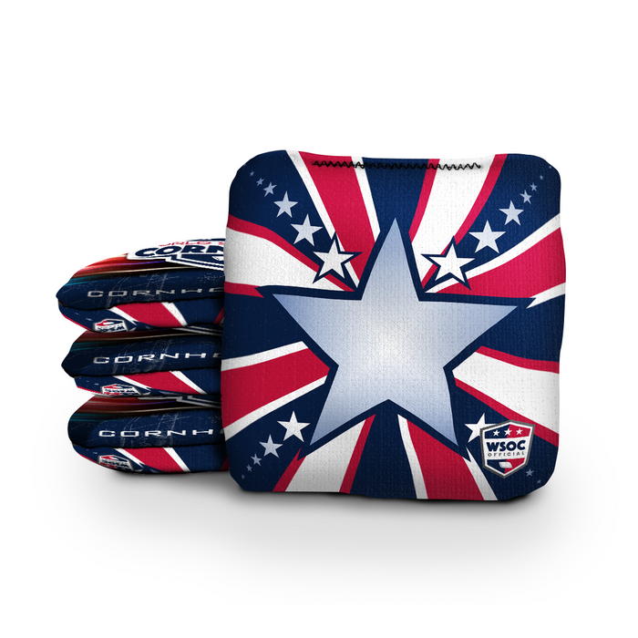 Patriotic Freedom Star - 6 Inch WSOC Official Pro Cornhole Bags