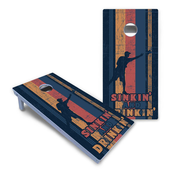 World Series of Cornhole Board Official All-Weather - SINKIN AND DRINKIN