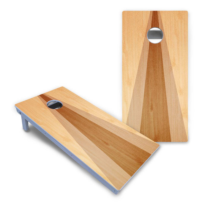 World Series of Cornhole Board Official All-Weather - Two Toned Triangle to Hole
