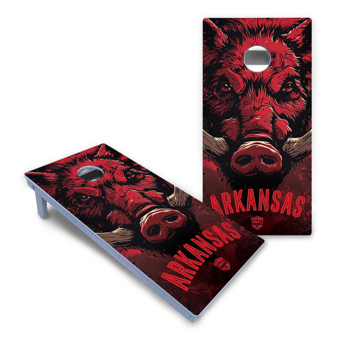 World Series of Cornhole Board Official All-Weather - Arkansas Razorbacks