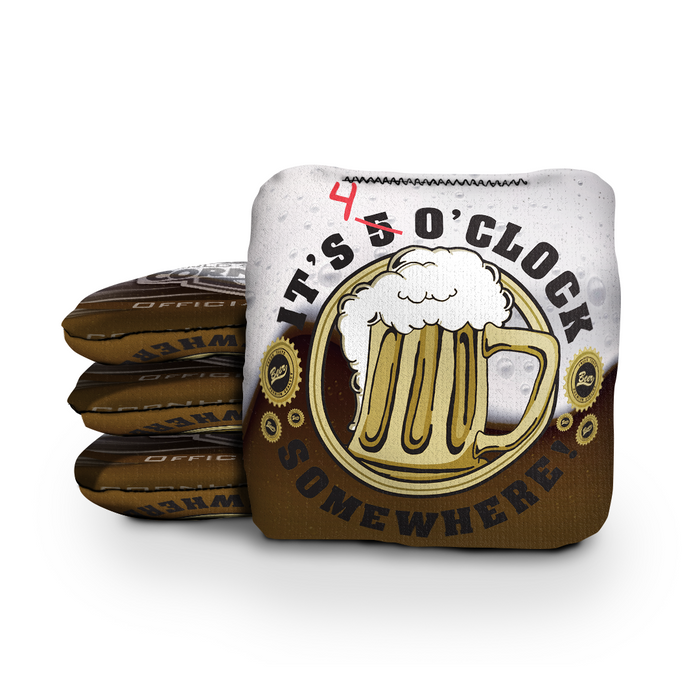 4 o'clock Somewhere - 6 Inch WSOC Official Pro Cornhole Bags