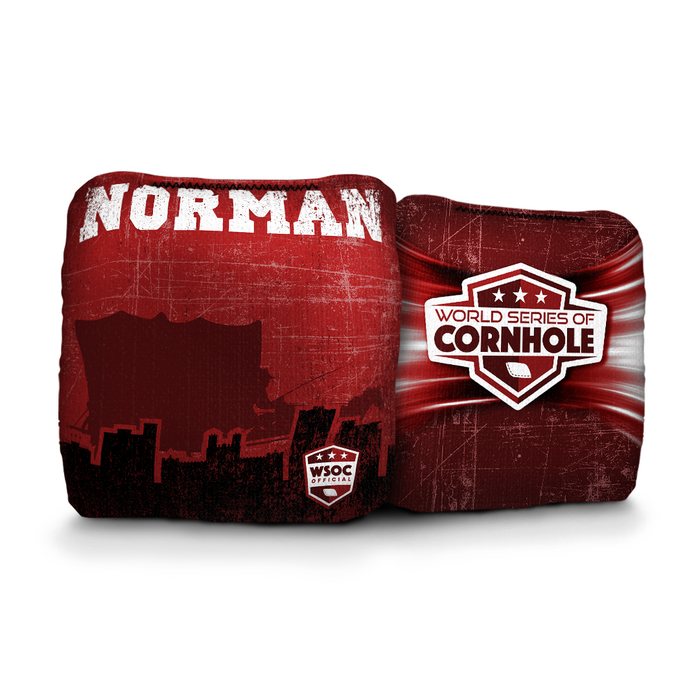 Oklahoma Sooners Norman - 6 Inch WSOC Official Pro Cornhole Bags