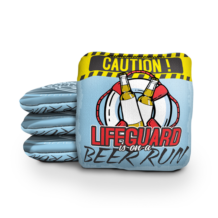 Lifeguard Is On A Beer Run - 6 Inch WSOC Official Pro Cornhole Bags