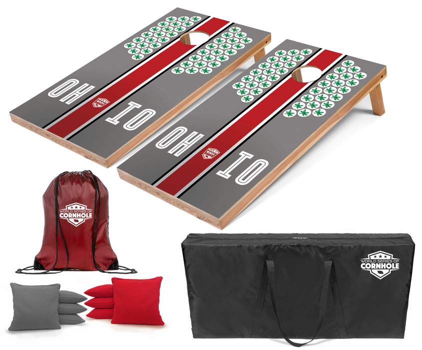 World Series of Cornhole Recreational Cornhole Set - Ohio State Buckeyes Boards with Scarlet and Gray Bags