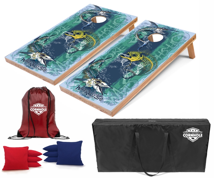 World Series of Cornhole Recreational Cornhole Set - Withering Wilds Offshore Slam Boards with Red and Blue Bags