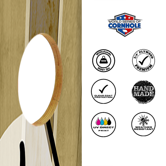 World Series of Cornhole Official 2' x 4' Professional Cornhole Board Runway 2402P - Sasquatch Holding a California Flag