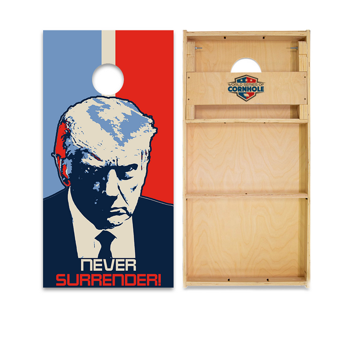 World Series of Cornhole Official 2' x 4' Professional Cornhole Board Runway 2402P - Never Surrender