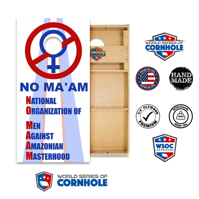 World Series of Cornhole Official 2' x 4' Professional Cornhole Board Runway 2402P - NO MA'AM