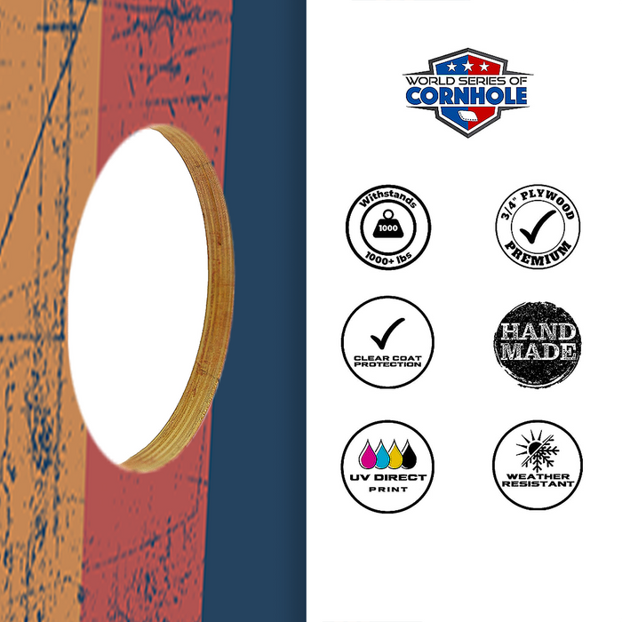 World Series of Cornhole Official 2' x 4' Professional Cornhole Board Runway 2402P - Sinkin and Drinkin