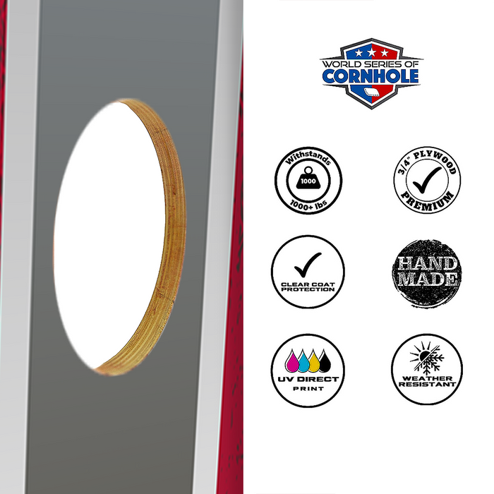 World Series of Cornhole Official 2' x 4' Professional Cornhole Board Runway 2402P - Tuscaloosa