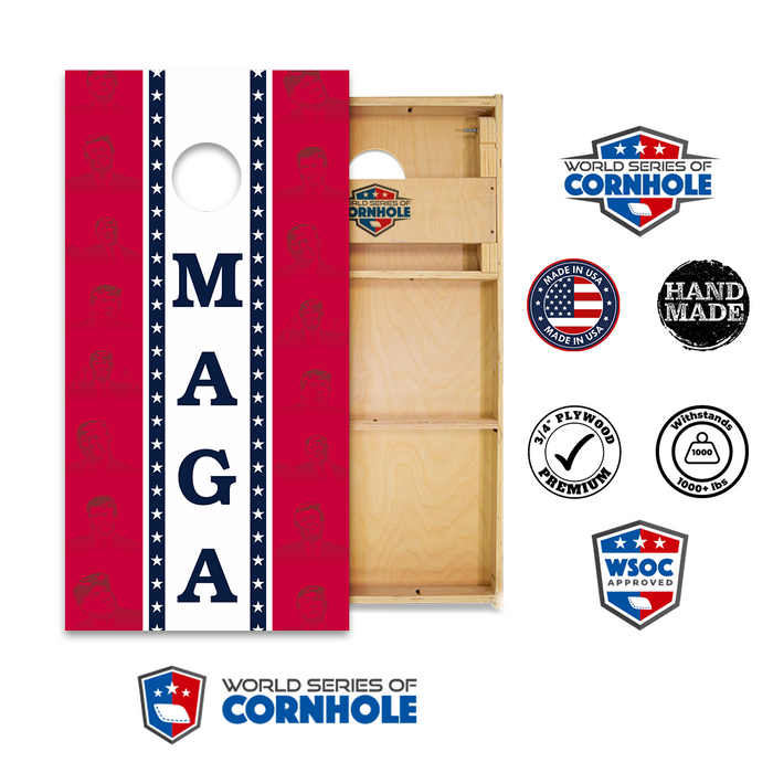 World Series of Cornhole Official 2' x 4' Professional Cornhole Board Runway 2402P - MAGA