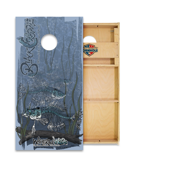 World Series of Cornhole Official 2' x 4' Professional Cornhole Board Runway 2402P - Withering Wilds Black Crappie