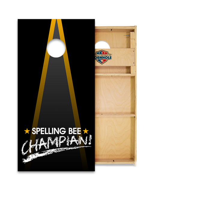 World Series of Cornhole Official 2' x 4' Professional Cornhole Board Runway 2402P - Spelling Bee
