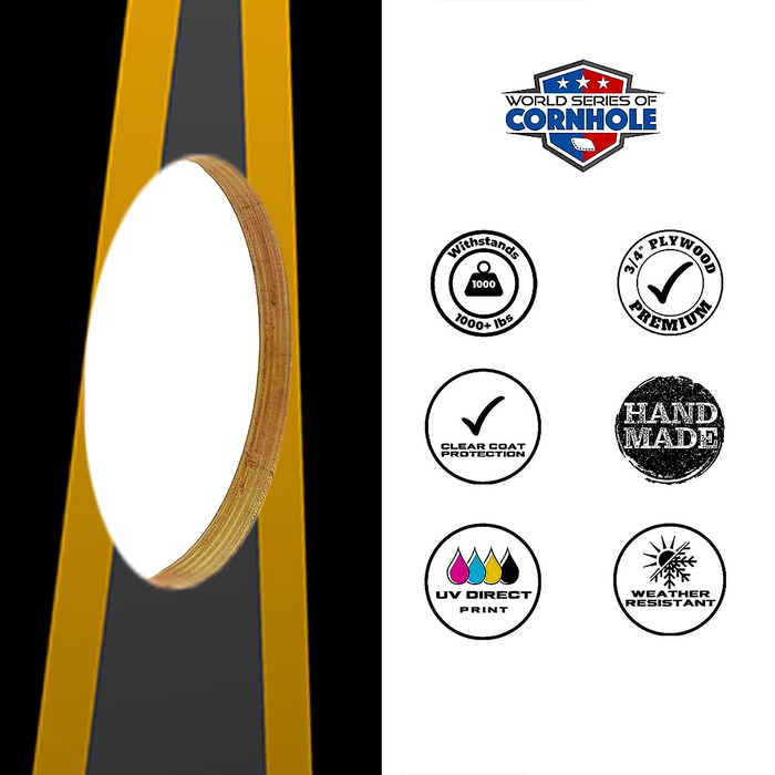 World Series of Cornhole Official 2' x 4' Professional Cornhole Board Runway 2402P - Spelling Bee