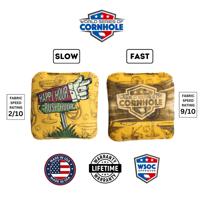 World Series of Cornhole 6-IN Professional Cornhole Bag Rapter - Happy Hour