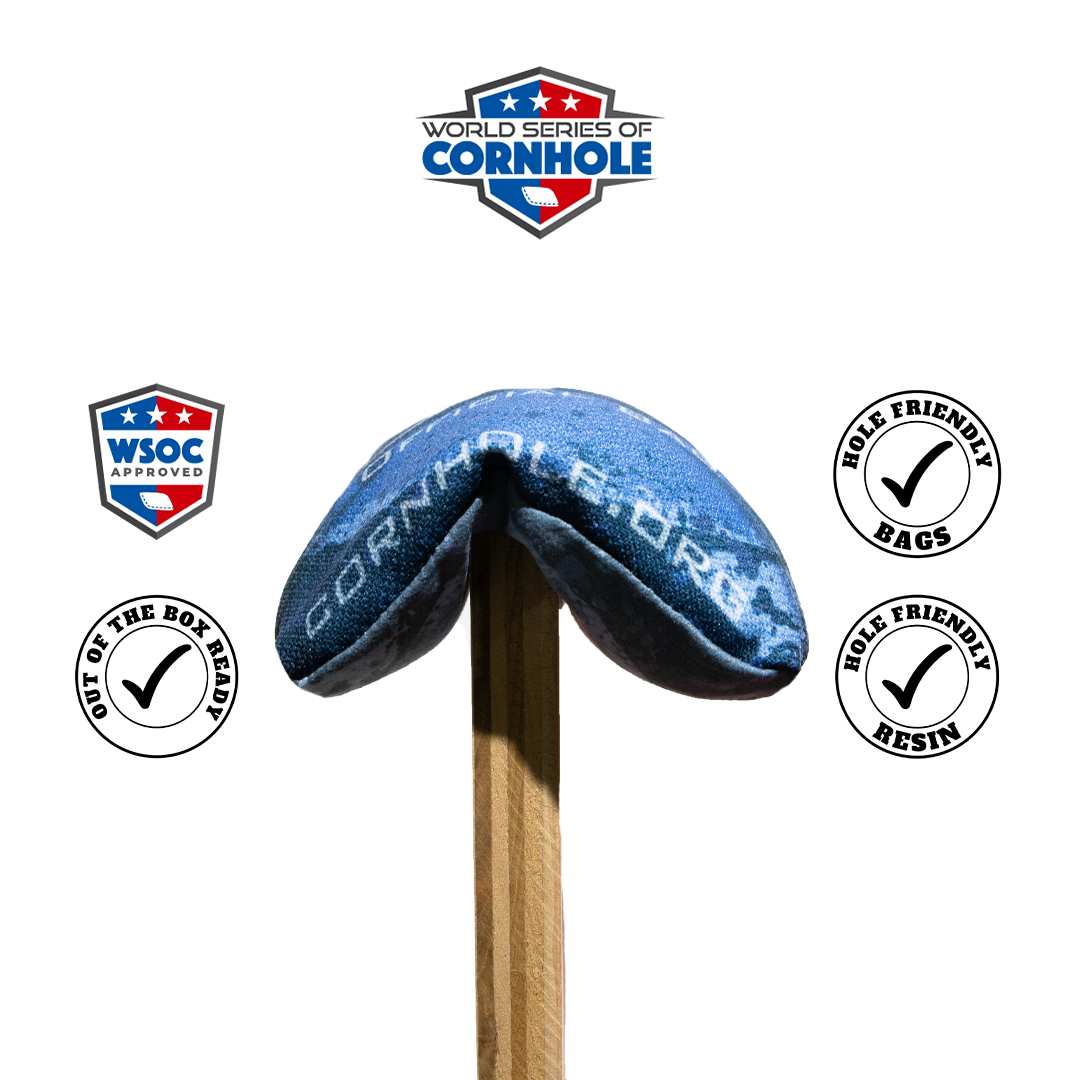 World Series of Cornhole Official 6-IN Professional Cornhole Bag Rapter - Veteran Flag