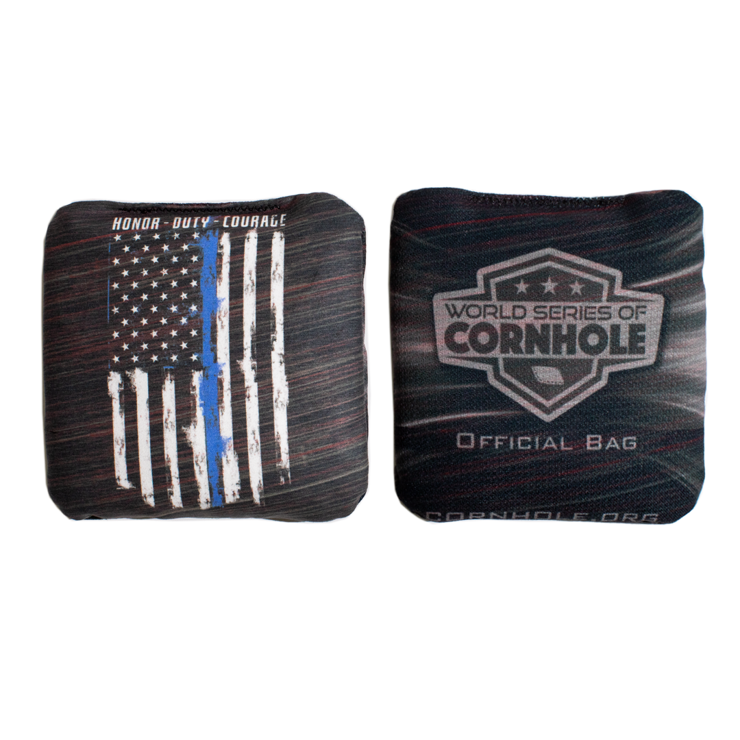 World Series of Cornhole Official 6-IN Professional Cornhole Bag Rapter - Thin Blue Line