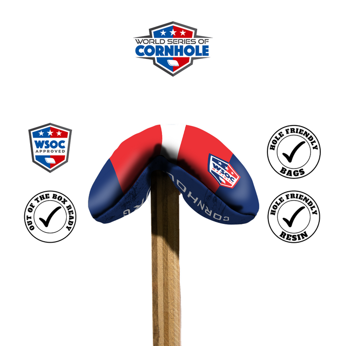 World Series of Cornhole 6-IN Professional Cornhole Bag Rapter - Classic Stripes