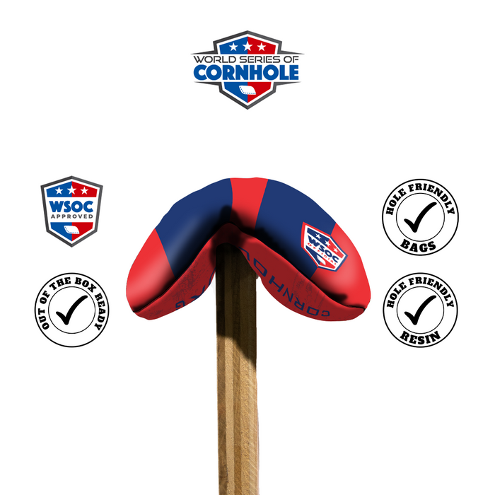World Series of Cornhole 6-IN Professional Cornhole Bag Rapter - Classic Stripes