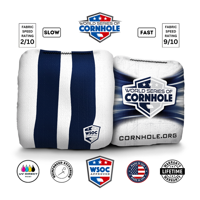 World Series of Cornhole 6-IN Professional Cornhole Bag Rapter - Classic Stripes