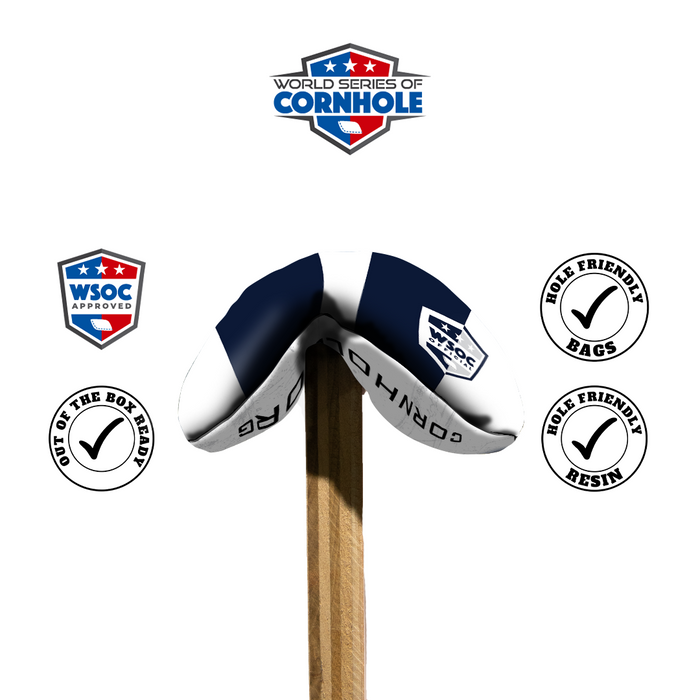 World Series of Cornhole 6-IN Professional Cornhole Bag Rapter - Classic Stripes