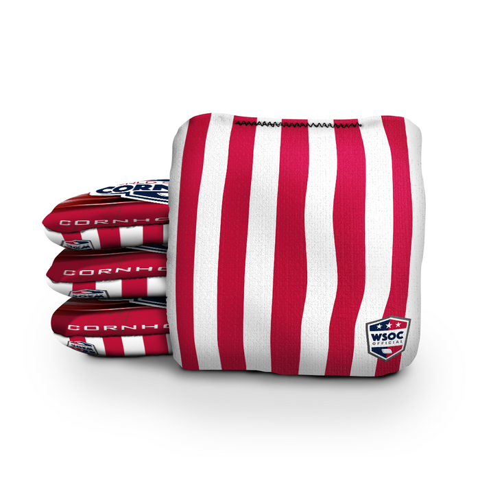 World Series of Cornhole 6-IN Professional Cornhole Bag Rapter - Patriotic Stars and Stripes