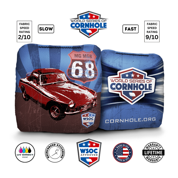 World Series of Cornhole 6-IN Professional Cornhole Bag Rapter - 68' MG MGB Purple