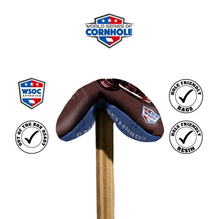 World Series of Cornhole 6-IN Professional Cornhole Bag Rapter - 68' MG MGB Purple