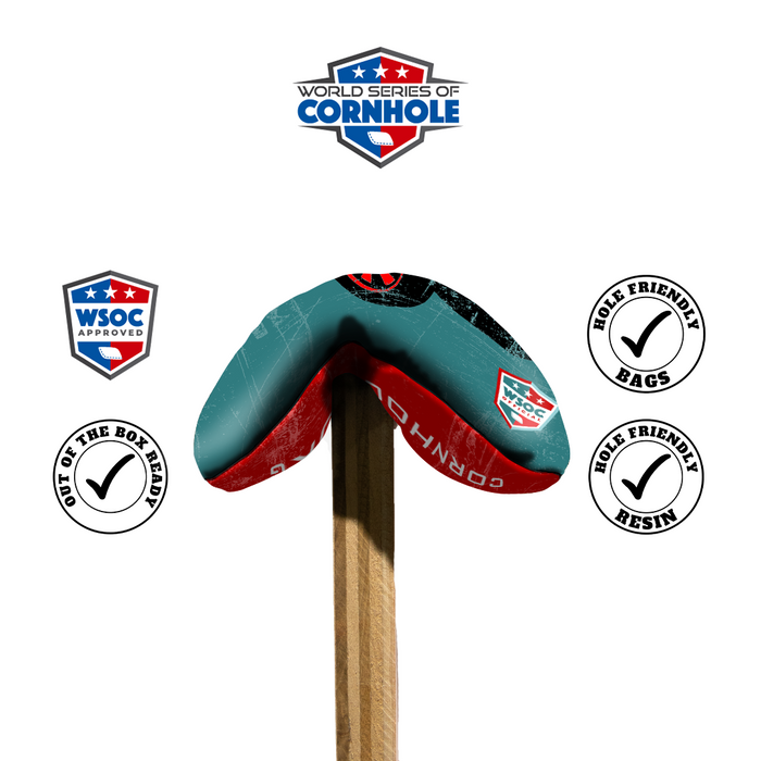 World Series of Cornhole 6-IN Professional Cornhole Bag Rapter - 69' Porsche Red