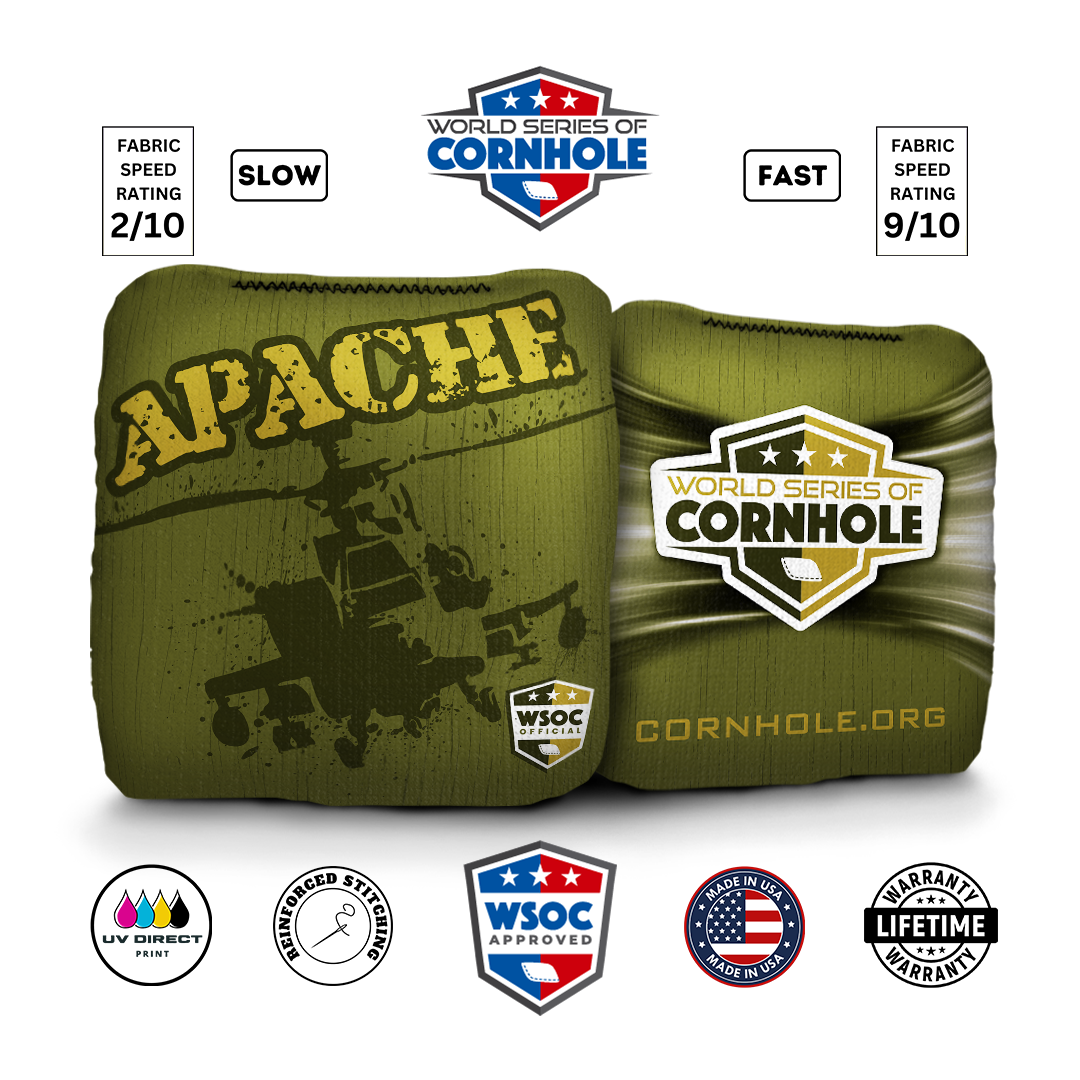 World Series of Cornhole 6-IN Professional Cornhole Bag Rapter - Apache Green