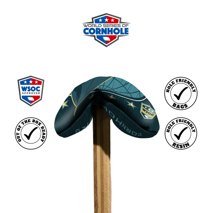 World Series of Cornhole Official 6-IN Professional Cornhole Bag Rapter - SR-71 Blackbird Dark Green