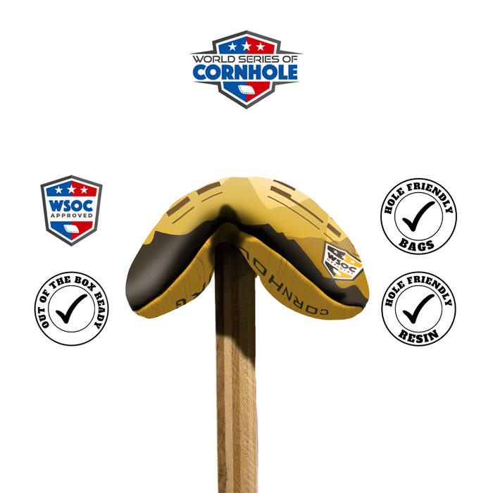 World Series of Cornhole Official 6-IN Professional Cornhole Bag Rapter - Viper Yellow