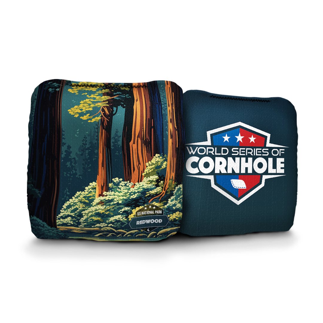 World Series of Cornhole 6-IN Professional Cornhole Bag Rapter - National Park - Redwood