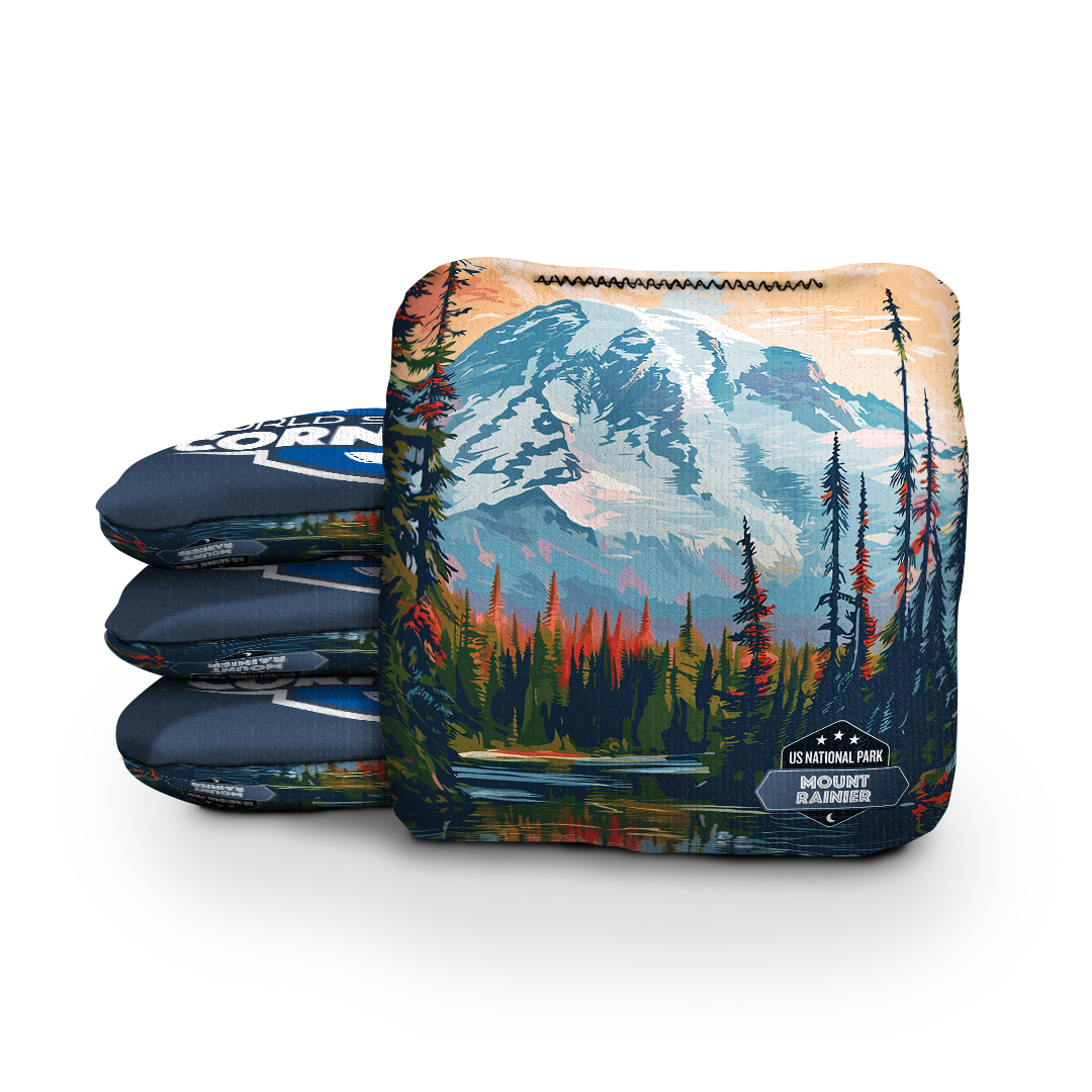 World Series of Cornhole 6-IN Professional Cornhole Bag Rapter - National Park - Mt. Rainier