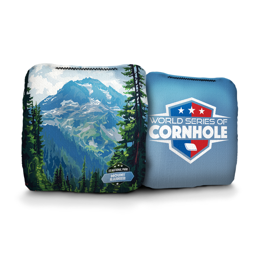 World Series of Cornhole 6-IN Professional Cornhole Bag Rapter - Mt. Rainier National Park