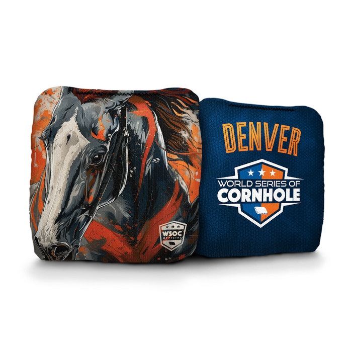 World Series of Cornhole 6-IN Professional Cornhole Bag Rapter - Denver Broncos